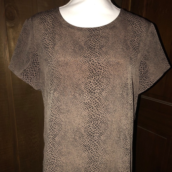 Design by Pat Argenti brown and black top - Picture 2 of 4